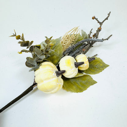 18 Inch L Cream Pumpkin Fall Pick