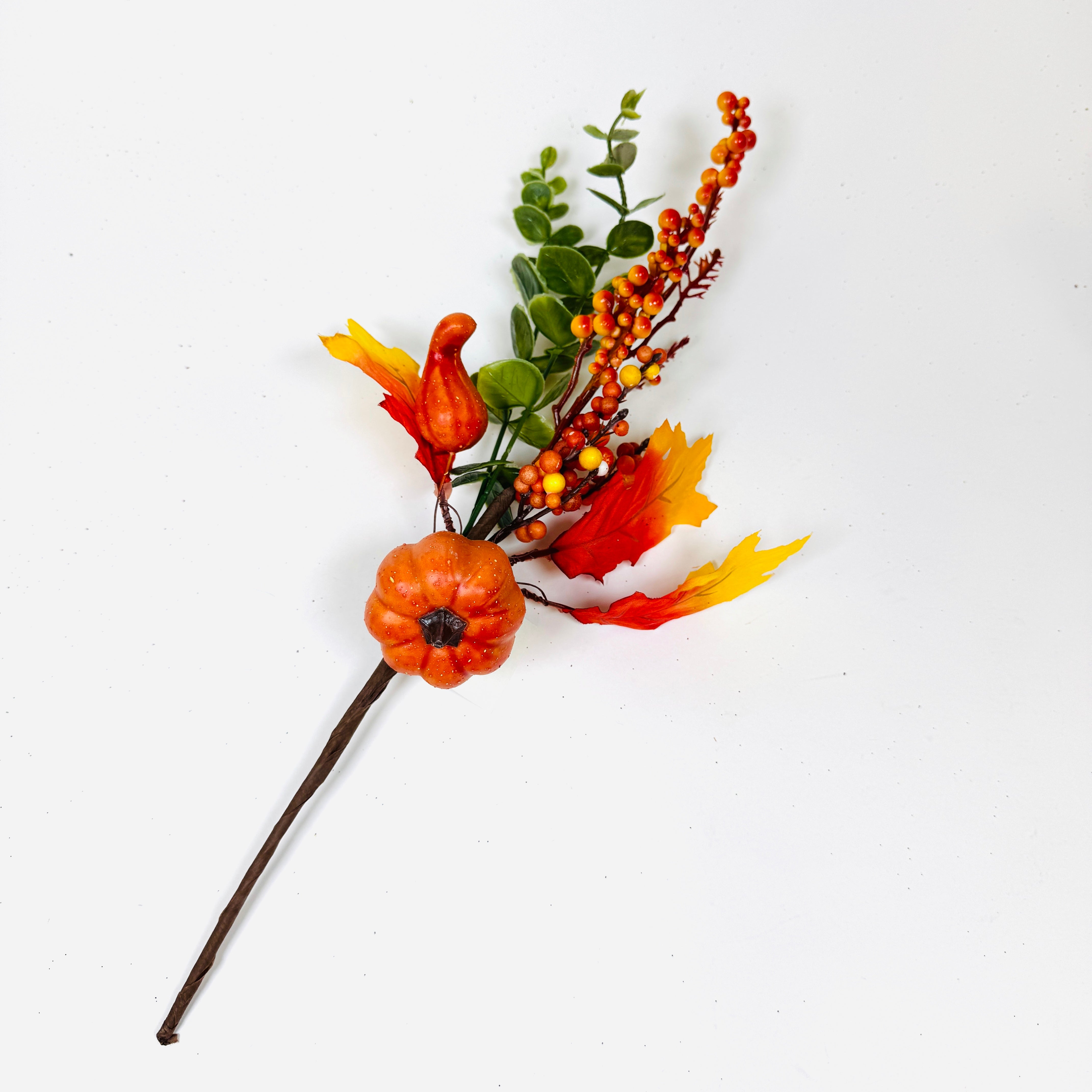 Fall Picks 17 Inch L Pumpkin Maple Fall Berry Picks – BBCrafts.com