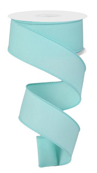 Ice Blue - Diagonal Weave Fabric Ribbon - ( 1-1/2 Inch | 10 Yards ) BBCrafts.com
