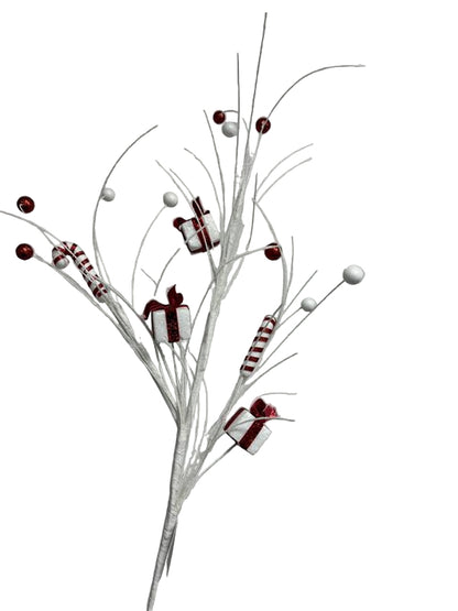 31 Inch Candy Cane Gift Box - Red White