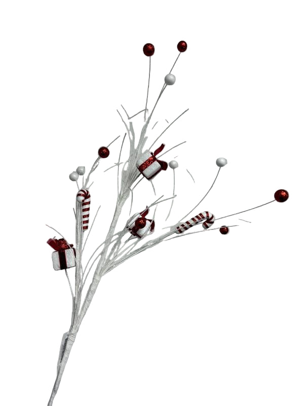 31 Inch Candy Cane Gift Box - Red White