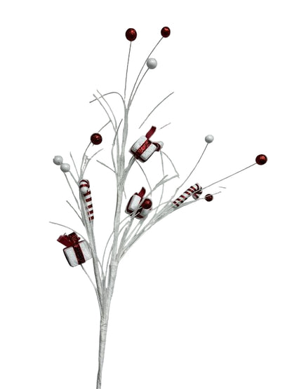 31 Inch Candy Cane Gift Box - Red White