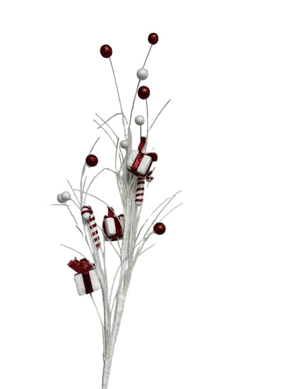 31 Inch Candy Cane Gift Box - Red White