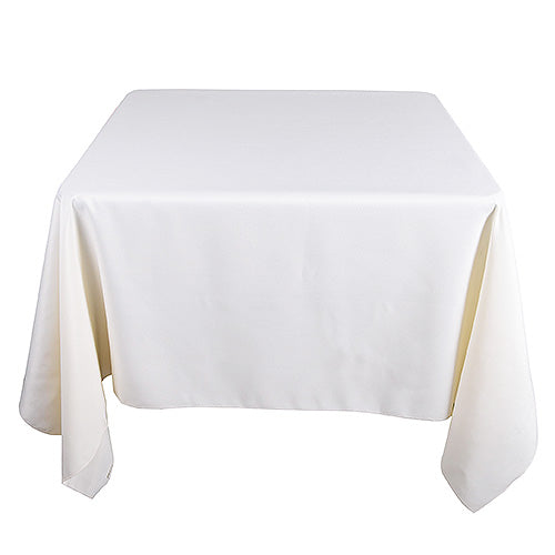 Ivory - 85 x 85 Square Tablecloths - ( 85 Inch x 85 Inch ) BBCrafts.com