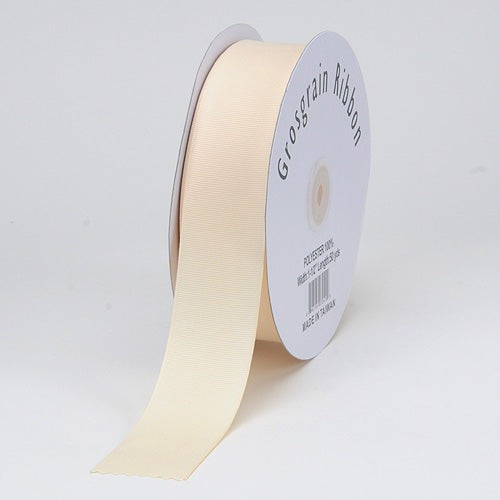 Ivory - Grosgrain Ribbon Solid Color - ( W: 3 Inch | L: 25 Yards ) BBCrafts.com