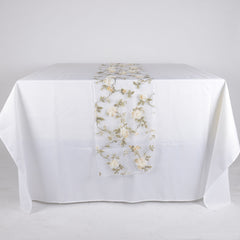 Organza with Roses Table Runner