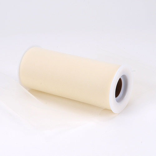 Ivory - Premium Tulle Fabric ( 6 Inch | 25 Yards ) BBCrafts.com