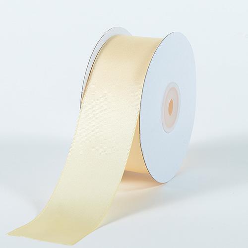 Ivory - Satin Ribbon Double Face - ( W: 2 - 1/2 Inch | L: 25 Yards ) BBCrafts.com