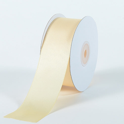 Ivory - Satin Ribbon Wire Edge - ( W: 2 - 1/2 Inch | L: 25 Yards ) BBCrafts.com