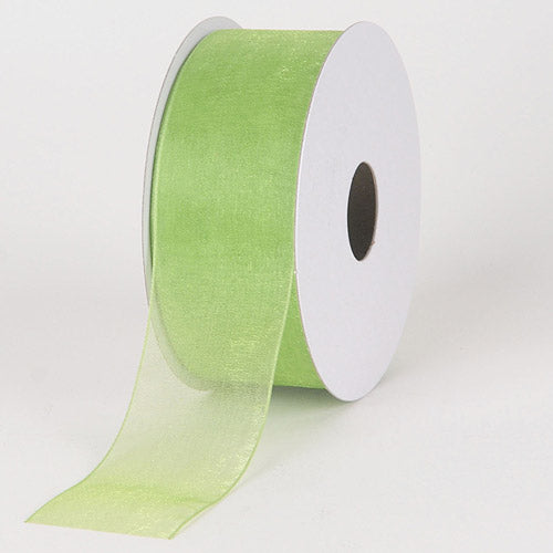 Kiwi - Sheer Organza Ribbon - ( 1 - 1/2 Inch | 100 Yards ) BBCrafts.com