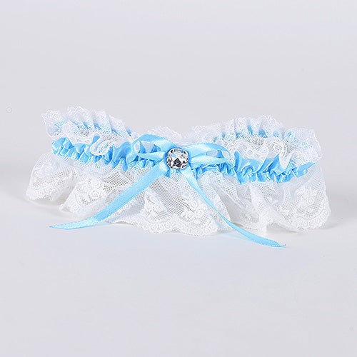 Lace Garters Light Blue ( 6 Inch Width ) - WA116 BBCrafts.com