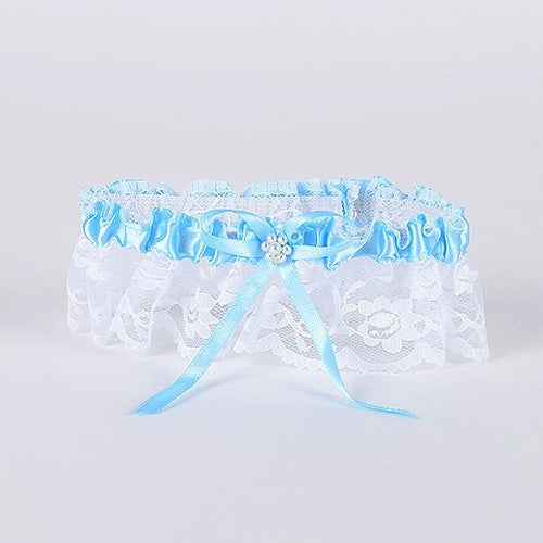 Lace Garters Light Blue ( 6 Inch Width ) - WA56 BBCrafts.com
