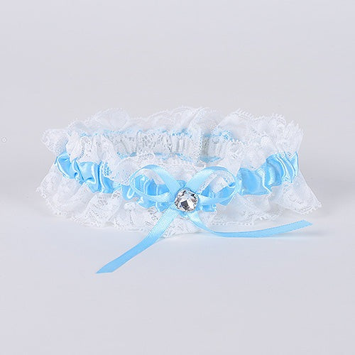 Lace Garters Light Blue ( 6 Inch Width ) - WA97 BBCrafts.com