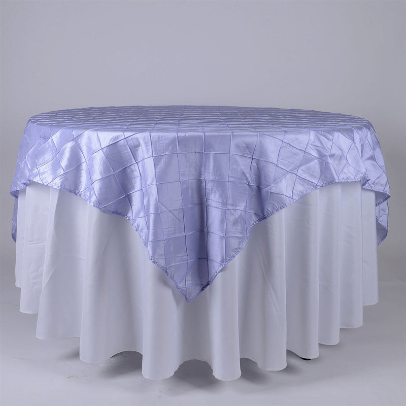 Lavender - 72 Inch x 72 Inch Square Pintuck Satin Overlay BBCrafts.com