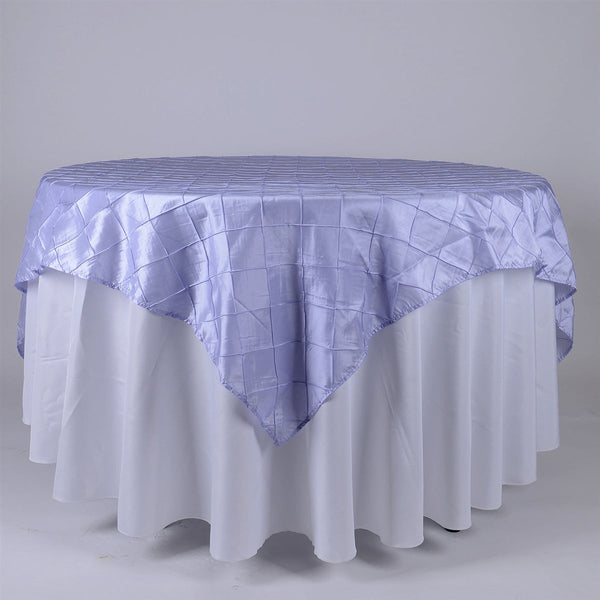 Lavender - 85 Inch x 85 Inch Square Pintuck Satin Overlay BBCrafts.com
