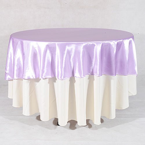 Lavender - 90 Inch Satin Round Tablecloths BBCrafts.com