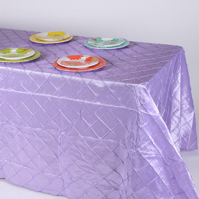 Lavender - 90 Inch x 156 Inch - Pintuck Satin Tablecloth BBCrafts.com