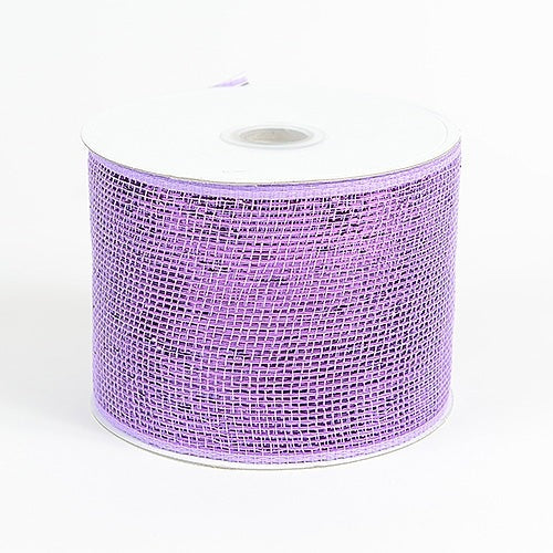 Lavender - Metallic Deco Mesh Ribbons - ( 4 Inch x 25 Yards ) BBCrafts.com