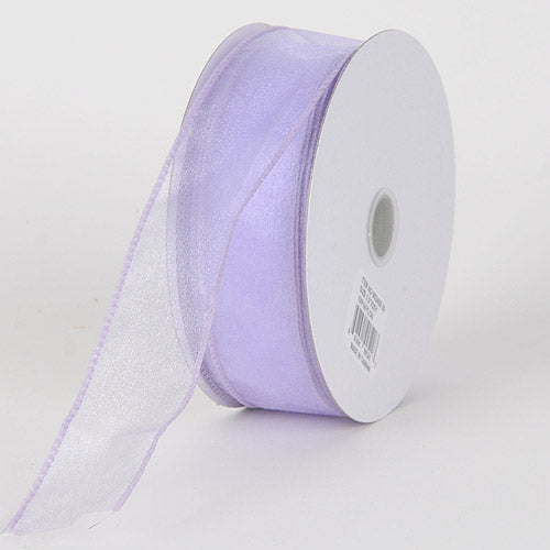 Lavender - Organza Ribbon Thick Wire Edge 25 Yards - ( 2 - 1/2 Inch | 25 Yards ) BBCrafts.com