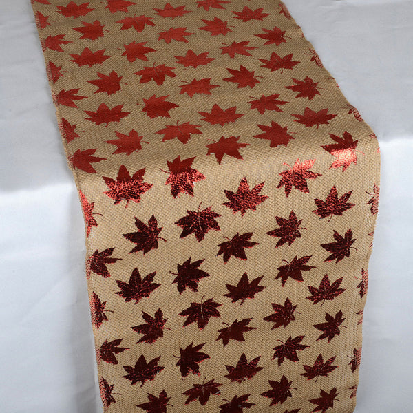 Leaf Natural - 100% Natural Jute Burlap Table Runner ( 14 Inch x 108 Inches ) BBCrafts.com