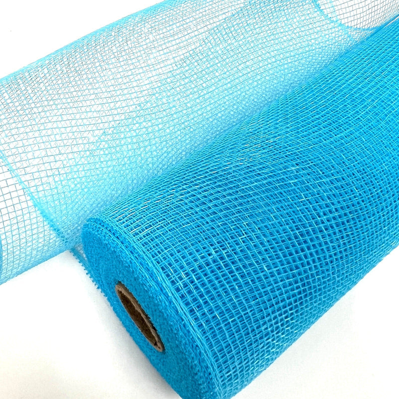 Light Blue - Floral Mesh Wrap Solid Color - ( 10 Inch x 10 Yards ) BBCrafts.com