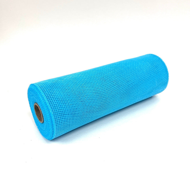 Light Blue - Floral Mesh Wrap Solid Color - ( 10 Inch x 10 Yards ) BBCrafts.com