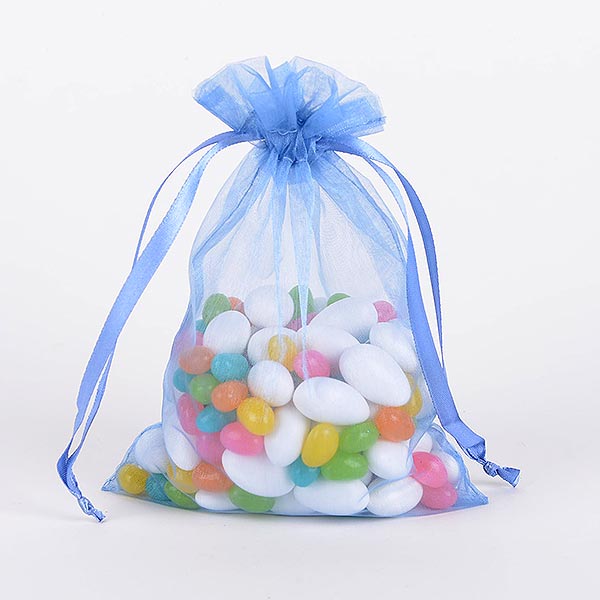 Light Blue - Organza Bags - ( 22x25.5 Inch - 10 Bags ) BBCrafts.com