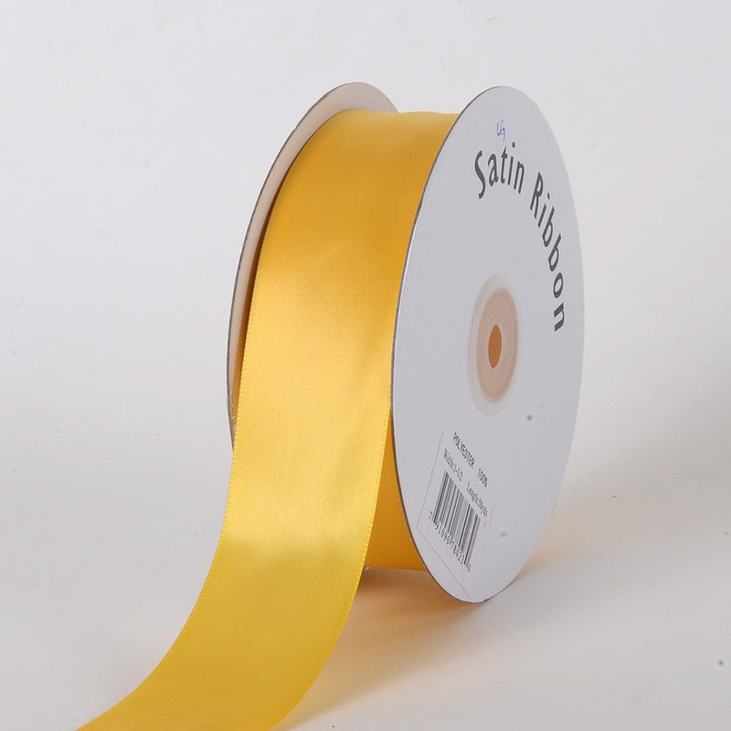 Light Gold - Satin Ribbon Single Face - ( 5/8 Inch | 100 Yards ) BBCrafts.com