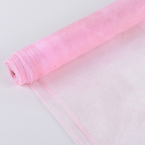 Light Pink - Premium Crinkle Organza Overlays - ( W: 24 Inch | L: 10 Yards ) BBCrafts.com