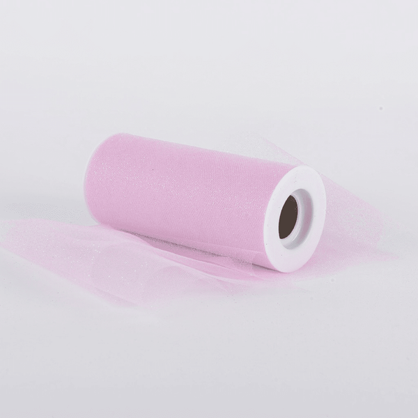 Light Pink Premium Glitter Tulle Fabric ( W: 6 Inch | L: 10 Yards ) BBCrafts.com