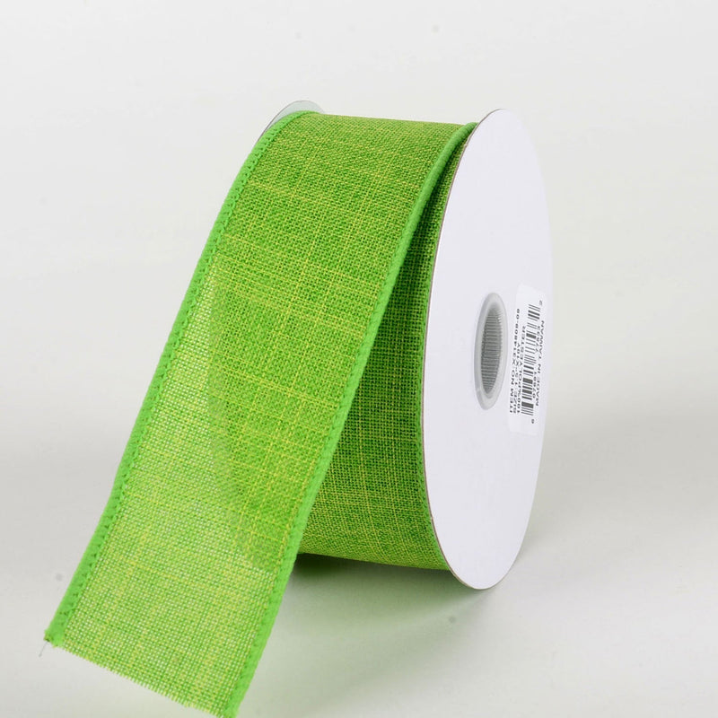 Lime - Canvas Ribbon - ( W: 1 - 1/2 Inch | L: 10 Yards ) BBCrafts.com