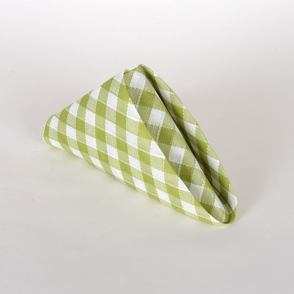 Lime - Checkered/ Plaid Napkins - Pack of 4 BBCrafts.com