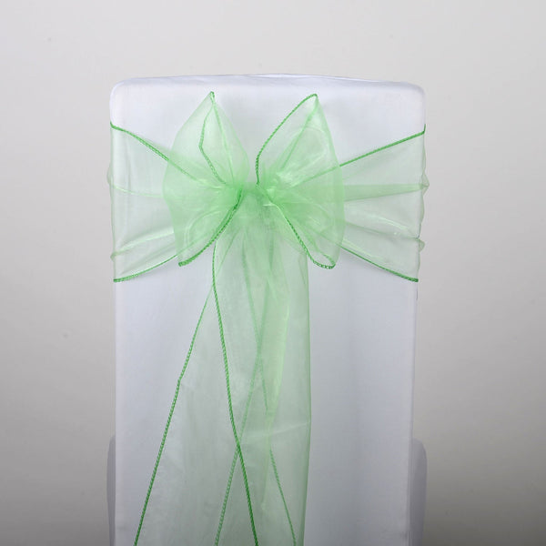 Mint - Organza Chair Sash - ( Pack of 10 Piece - 8 inches x 108 inches ) BBCrafts.com