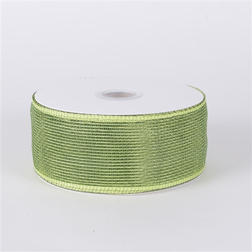 Moss - Floral Mesh Ribbon - ( 2 - 1/2 Inch x 25 Yards ) BBCrafts.com