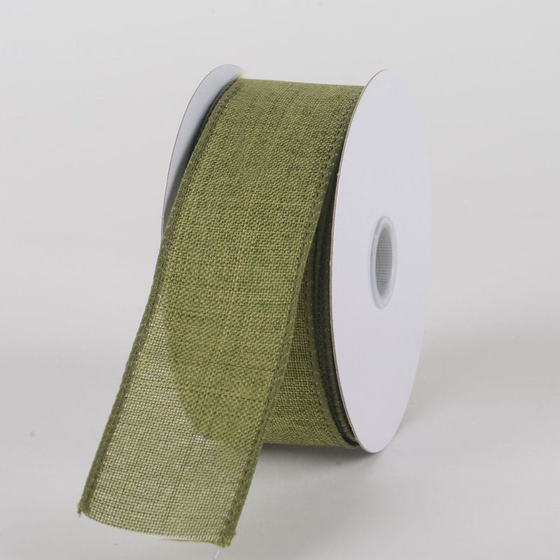 Moss Green - Canvas Ribbon - ( W: 1 - 1/2 Inch | L: 10 Yards ) BBCrafts.com