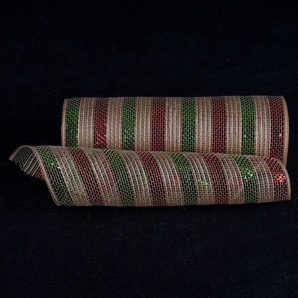 Holiday Floral Deco Mesh Set - Pack of 4 Rolls ( 10 Inch x 10 Yards )