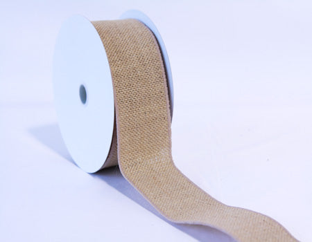 Natural - Burlap Ribbon - ( 2 - 1/2 Inch | 10 Yards ) BBCrafts.com