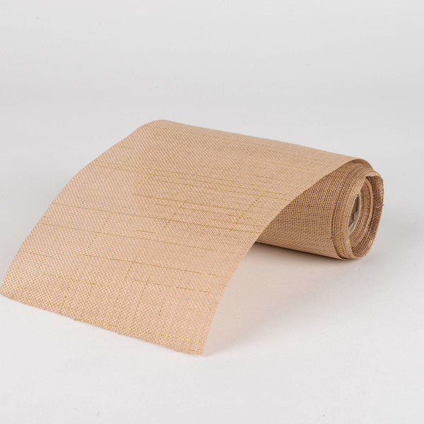 Natural -  Faux Burlap Roll ( W: 6 inch | L: 5 Yards ) - 960584GO BBCrafts.com