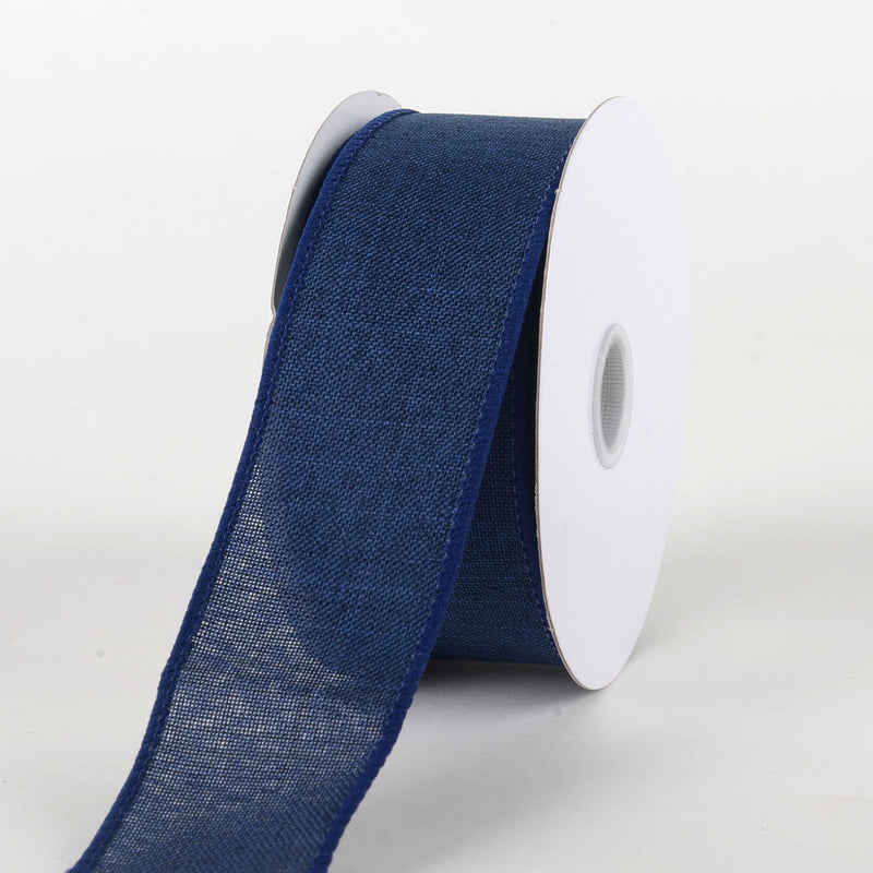Navy Blue - Canvas Ribbon - ( W: 1 - 1/2 Inch | L: 10 Yards ) BBCrafts.com