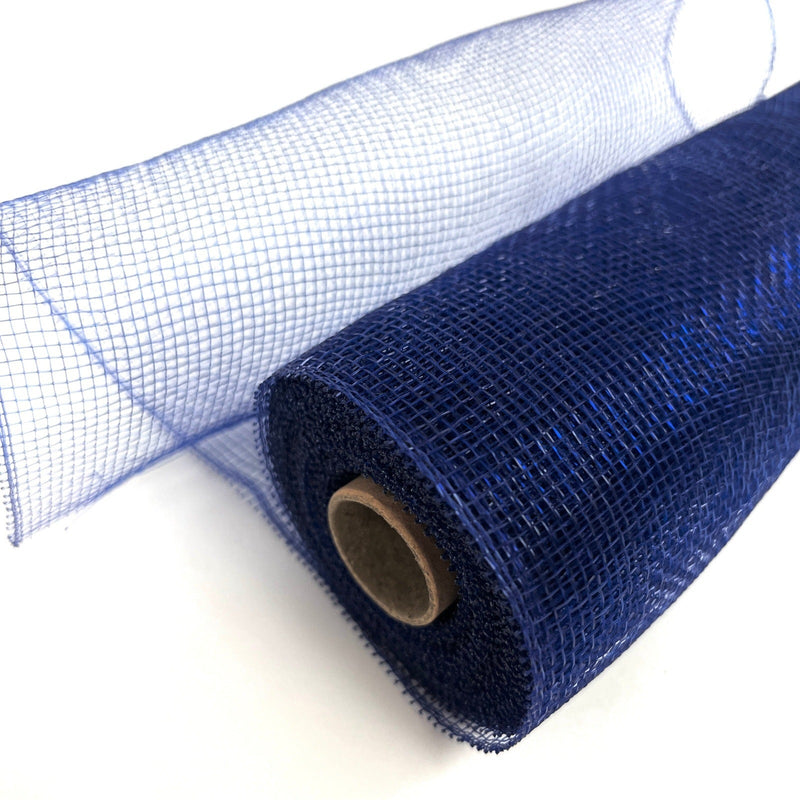 Navy Blue - Floral Mesh Wrap Solid Color - ( 10 Inch x 10 Yards ) BBCrafts.com