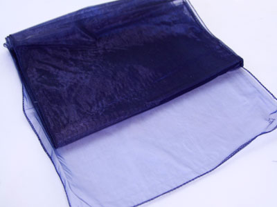 Navy - Organza Table Runners - ( 14 Inch x 108 Inches ) BBCrafts.com