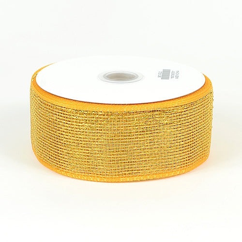Gold Metallic Deco Mesh Ribbons - 590714 – BBCrafts.com