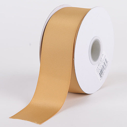 Old Gold - Satin Ribbon Double Face - ( W: 1 - 1/2 Inch | L: 25 Yards ) BBCrafts.com