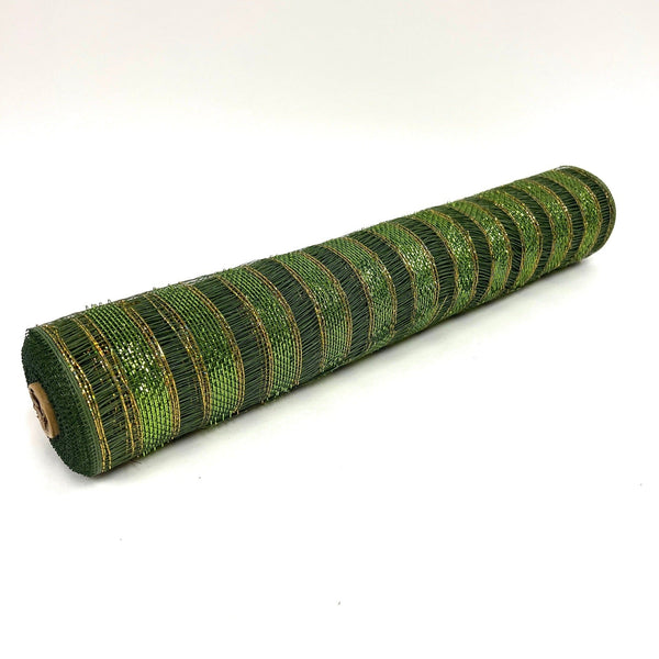 Old Willow - Deco Mesh Eyelash Metallic Stripes - (21 Inch x 10 Yards) BBCrafts.com
