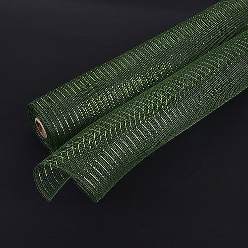 Old Willow with Willow Lines - Deco Mesh Wrap Metallic Stripes - ( 21 Inch x 10 Yards ) BBCrafts.com