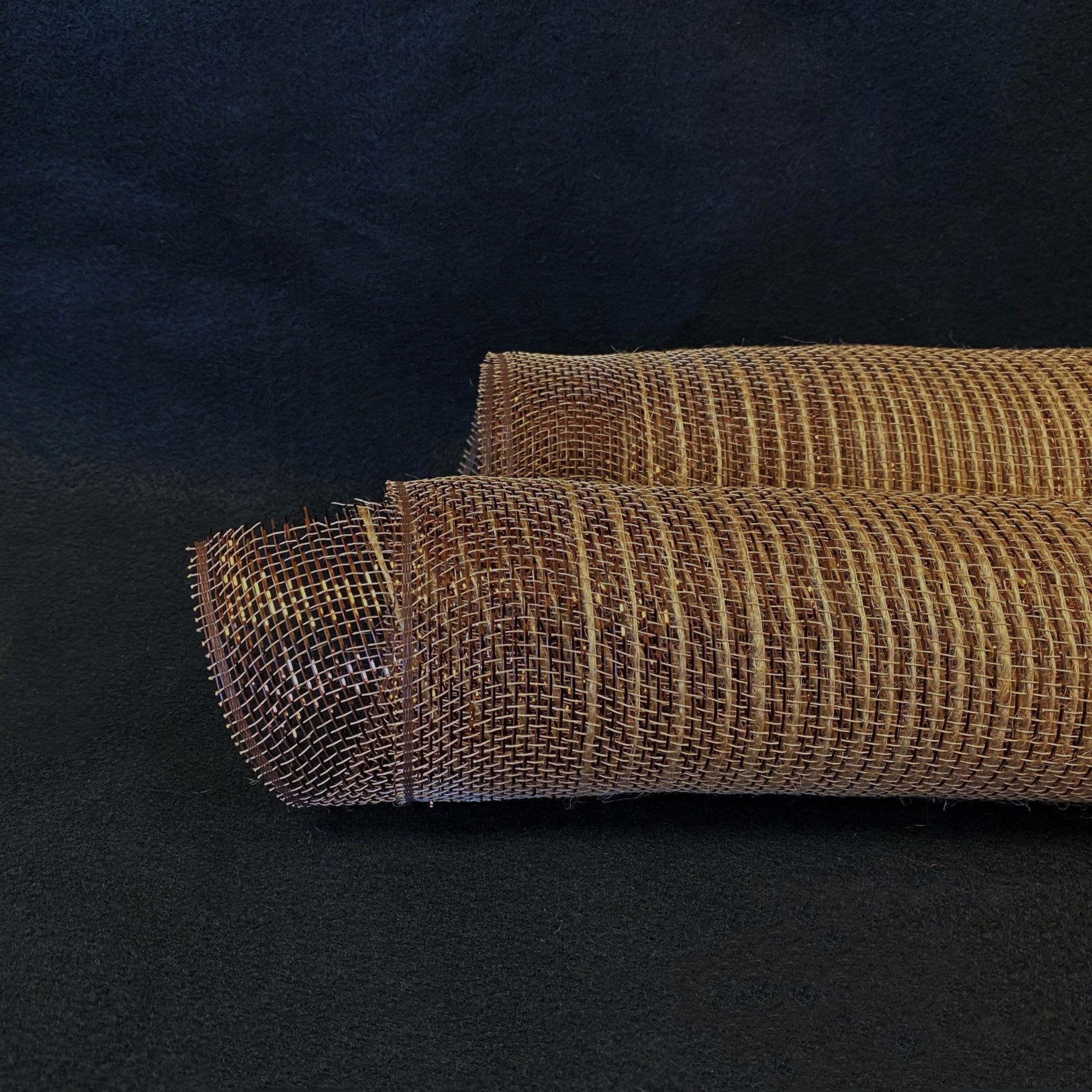 Natural Burlap Metallic Stripes Mesh | Burlap Metallic Mesh for Sale ...