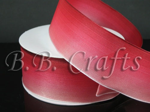 Ombre Ribbon Wired Edge Red Red ( W: 1 - 1/2 Inch | L: 25 Yards ) BBCrafts.com