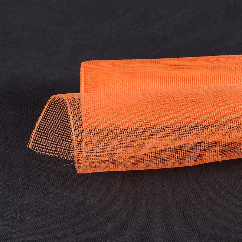 Orange - Floral Mesh Wrap Solid Color - ( 10 Inch x 10 Yards ) BBCrafts.com