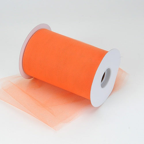 Orange - Premium Tulle 100 Yards ( W: 6 Inch | L: 100 Yards ) BBCrafts.com