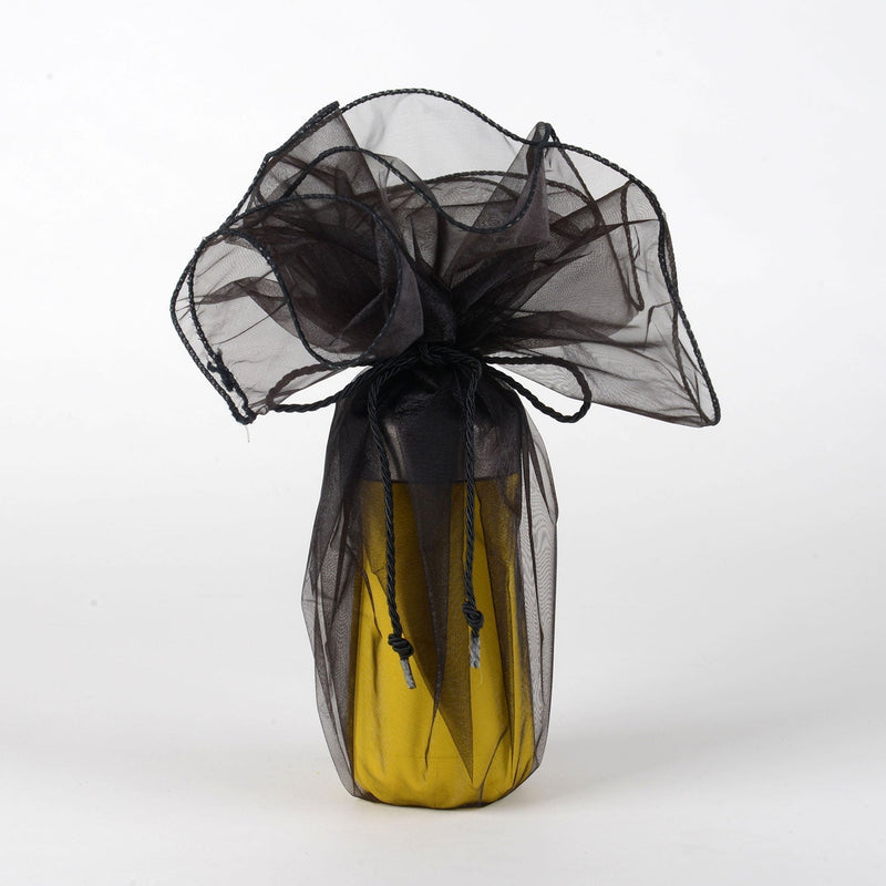 Organza Wrapper with Cord - Black BBCrafts.com